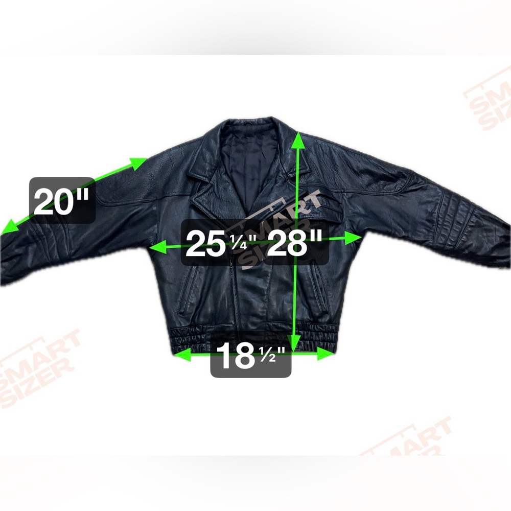 Vintage Vera Pelle Black Leather Bomber Jacket Size 54 (US 44/46) - Picture 8 of 9